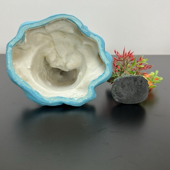 Fish Tank Ornaments Shark Eating Pizza and Sign/Shrubs Beware Shark No Swimming - Picture 4 of 11